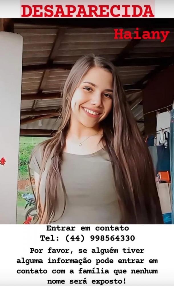 Família está a procura da jovem Haiany desaparecida em Altamira do Paraná