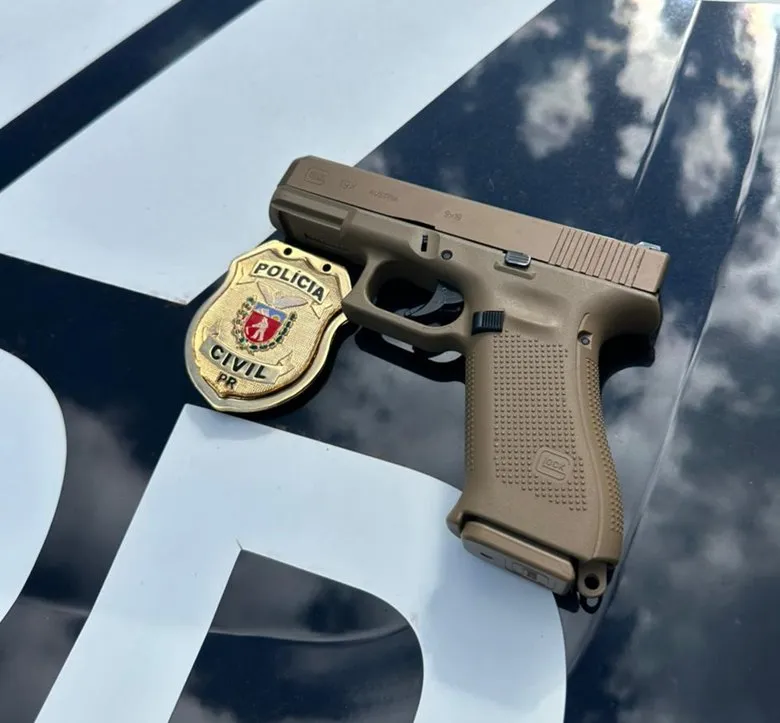 Arma supostamente usada no crime.