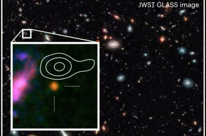 Astrônomos confirmam a idade da galáxia mais distante usando oxigênio