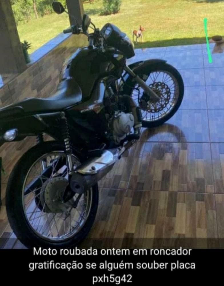 Homem teve moto furtada em Roncador