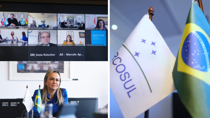 Ministra do Turismo se reúne com ministros do Turismo do Mercosul em conferência. Crédito: Roberto Castro/MTur