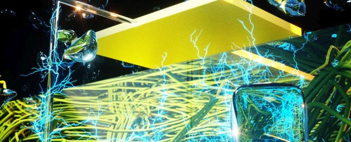 Impressão artística de um dispositivo Air-gen. (Derek Lovley/Ella Maru Studio)