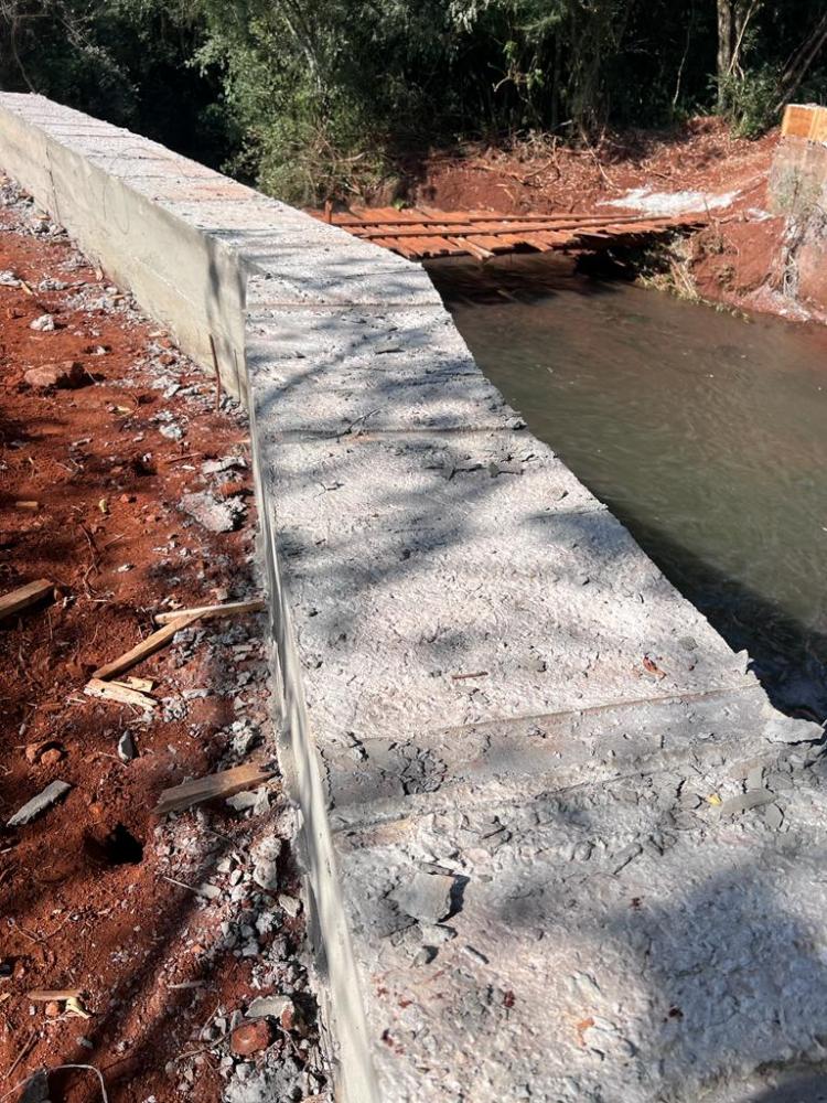 DER realiza vistoria obras na ponte sobre o Rio Azul, entre Nova Cantu e Roncador, e libera vigas para conclusão da obra