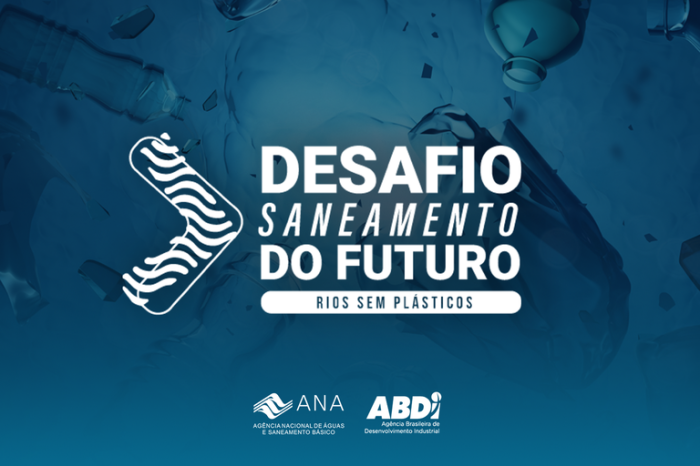 Logotipo do concurso de inovação Desafio Saneamento do Futuro: Rios sem Plásticos