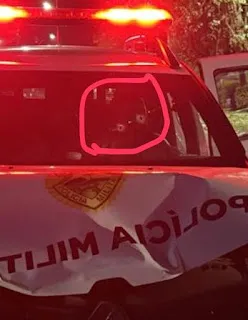 Homem atira e joga camionete contra viatura durante tentativa de abordagem em Roncador 