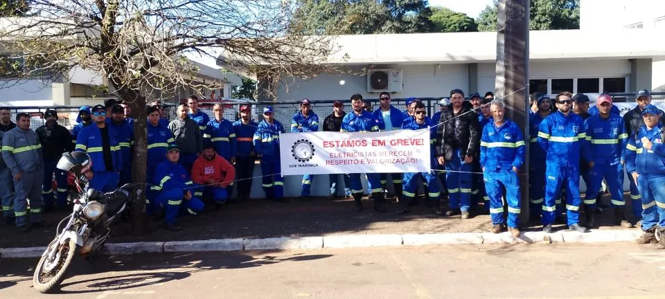 Eletricistas terceirizados da Copel aderem a greve na região