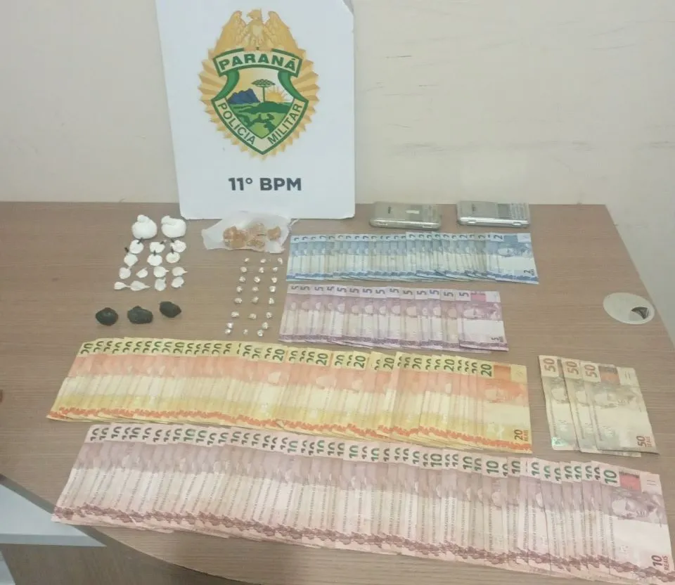 PM prende traficante com três tipos drogas e fiação furtada em Luiziana